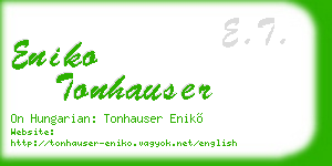 eniko tonhauser business card